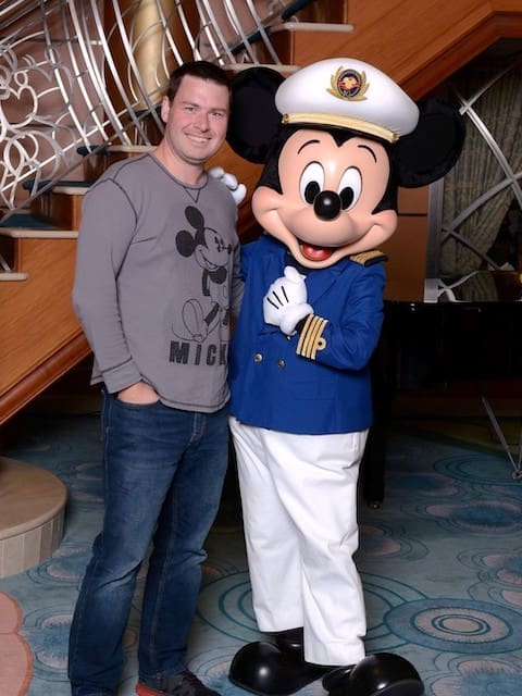 Jeremie Laviolette with Captain Mickey Disney Cruise