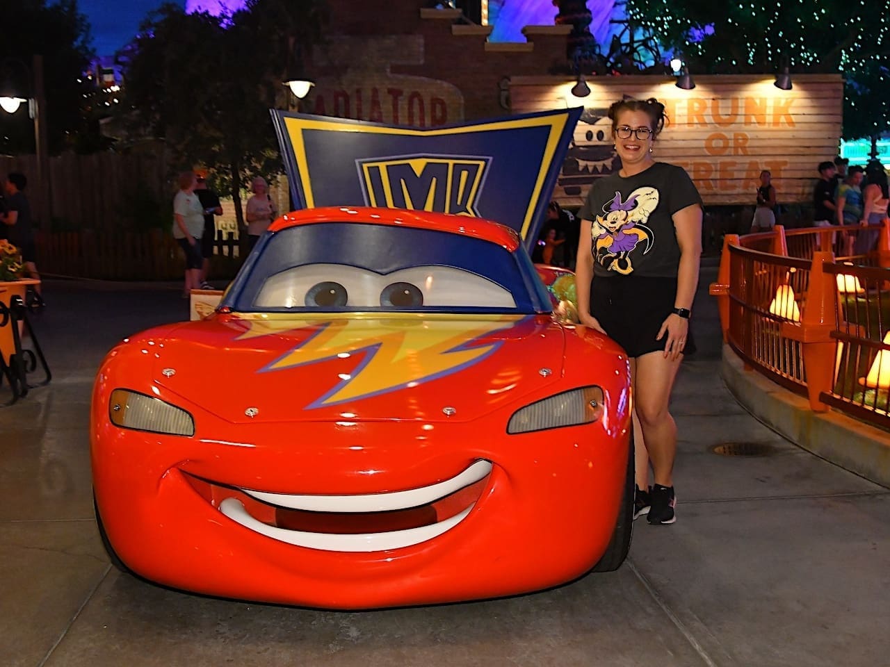 Stephanie and Lightning McQueen Disneyland